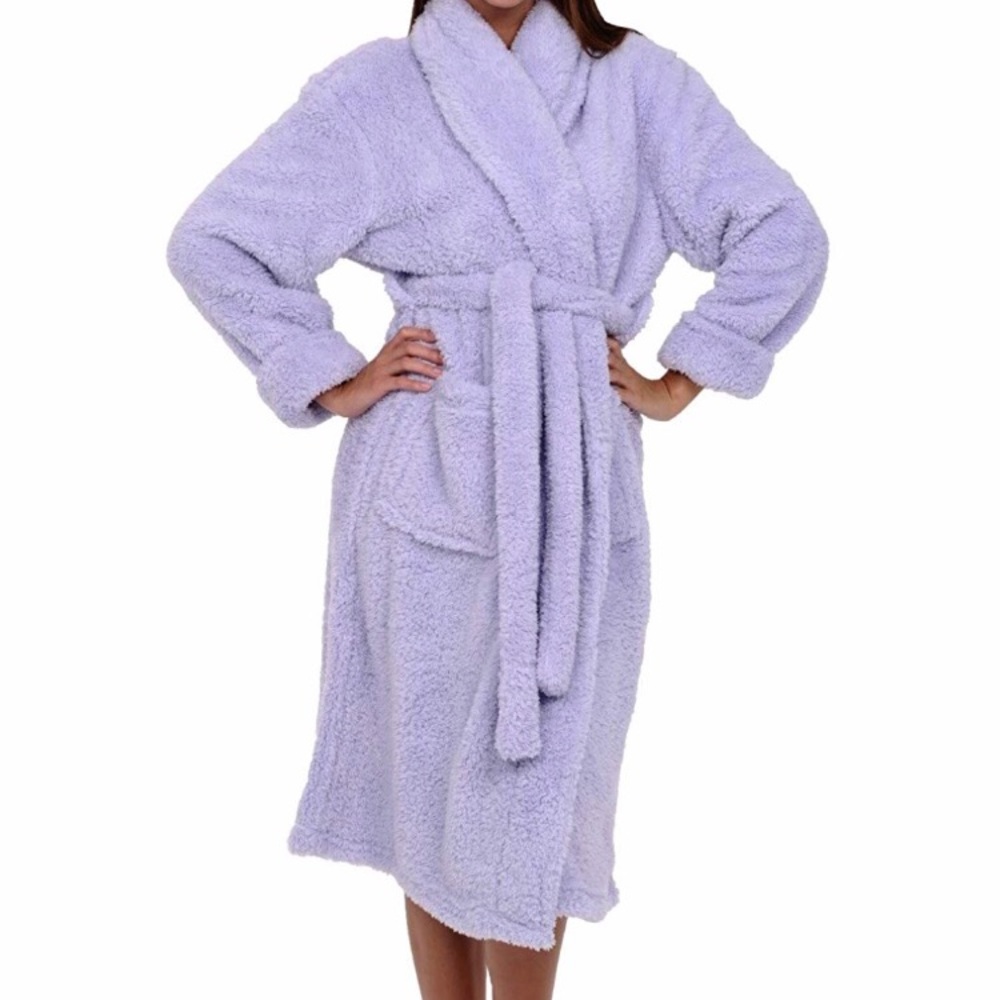 Bath Robe - Lavender - Plush Fleece - NEW! - S/M
